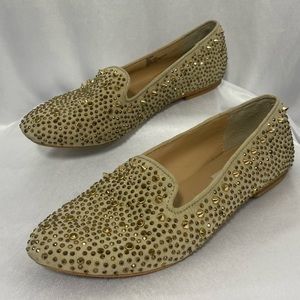 STEVE madden graanite studded slip on grunge ballet flat shoes size 6.5